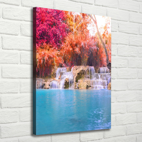 Large canvas wall art Waterfall in the forest