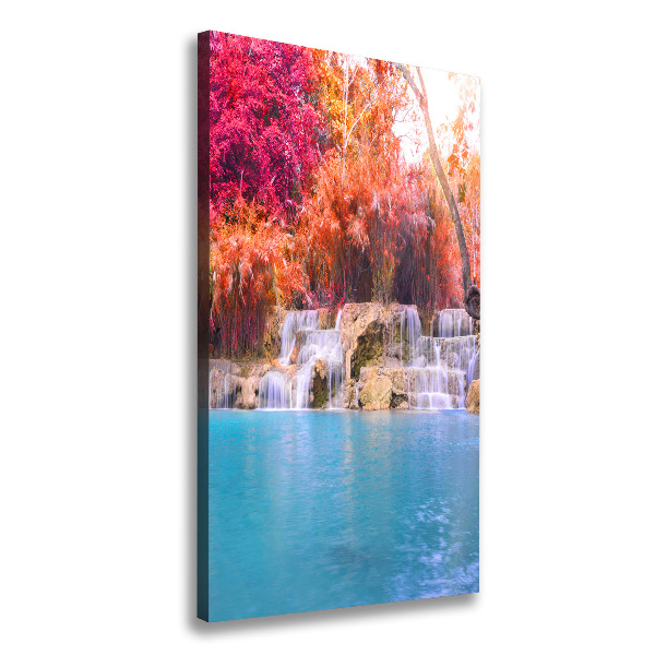 Large canvas wall art Waterfall in the forest