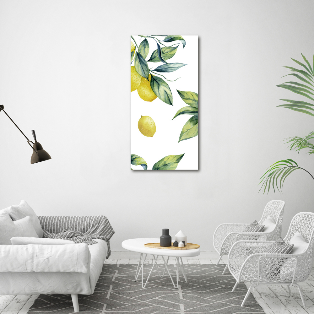 Picture canvas print Lemons