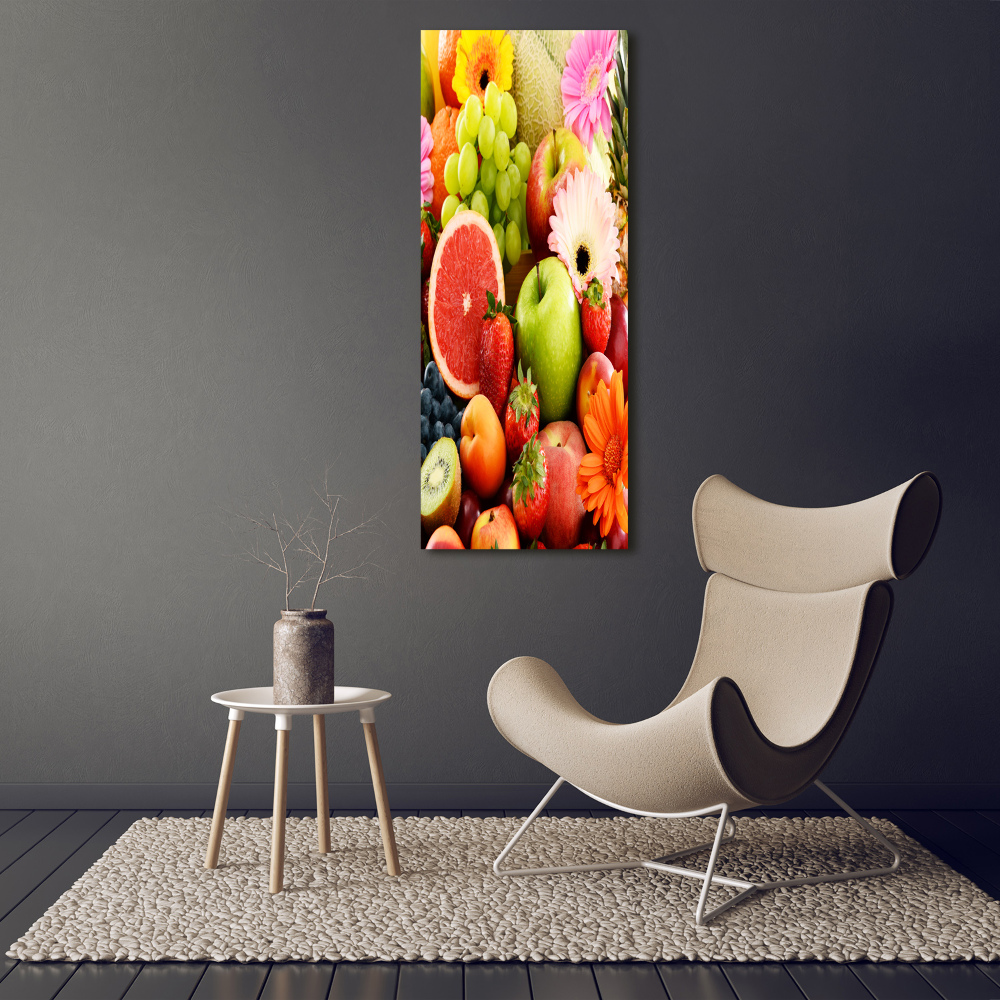 Wall art canvas large Fruit and flowers