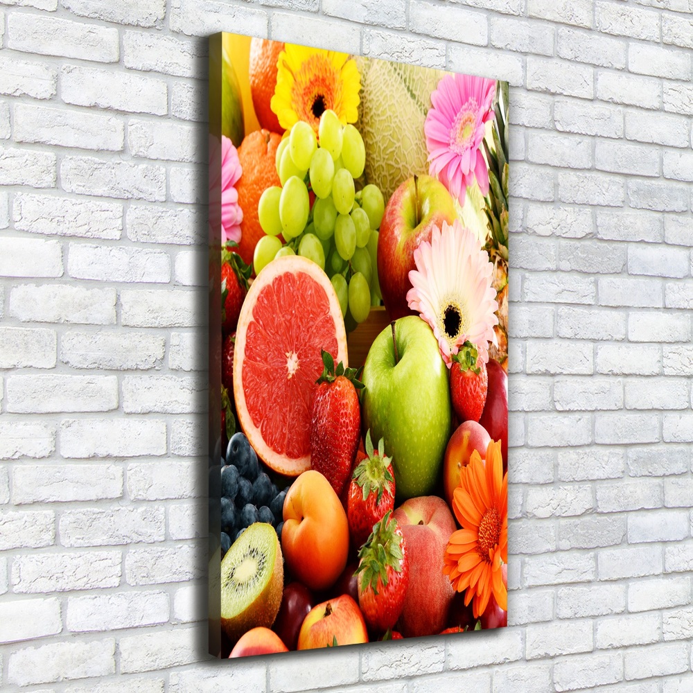 Wall art canvas large Fruit and flowers