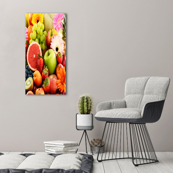 Wall art canvas large Fruit and flowers