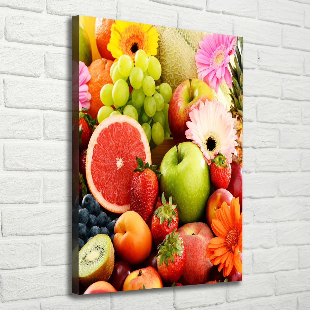 Wall art canvas large Fruit and flowers