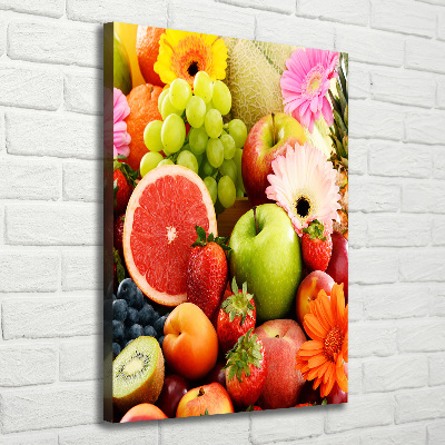 Wall art canvas large Fruit and flowers