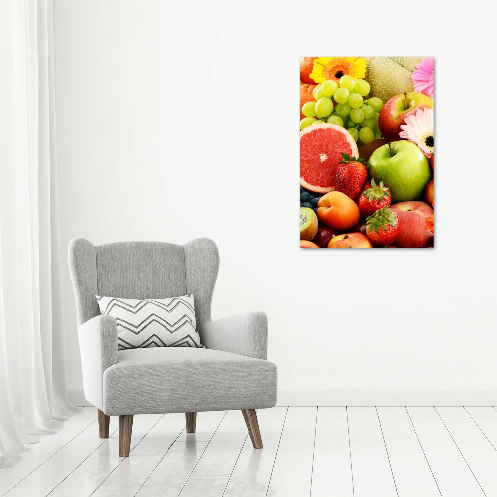 Wall art canvas large Fruit and flowers