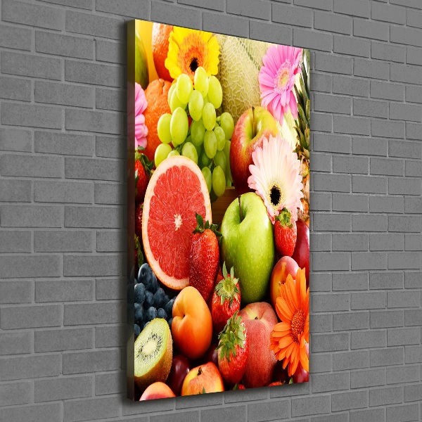 Wall art canvas large Fruit and flowers