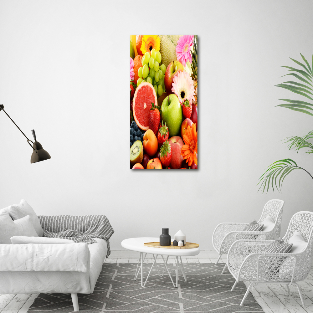 Wall art canvas large Fruit and flowers