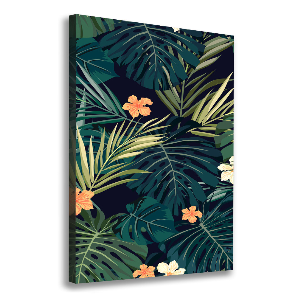 Large canvas wall art Hawaiian flowers