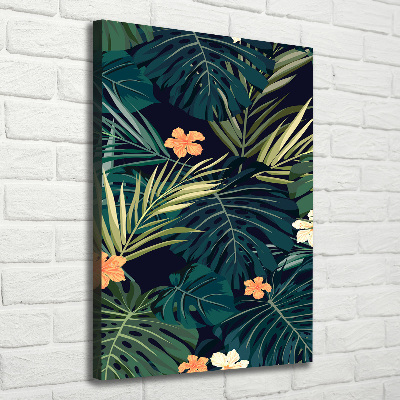 Large canvas wall art Hawaiian flowers