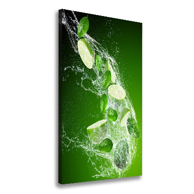 Large canvas wall art Lime