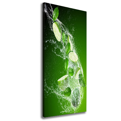 Large canvas wall art Lime