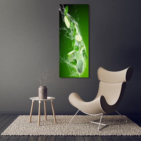 Large canvas wall art Lime