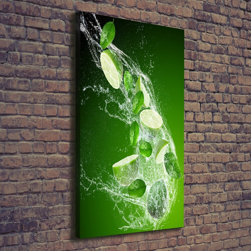 Large canvas wall art Lime