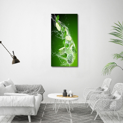 Large canvas wall art Lime