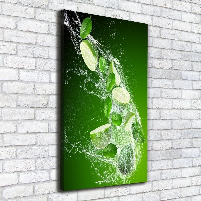 Large canvas wall art Lime