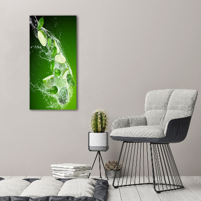 Large canvas wall art Lime