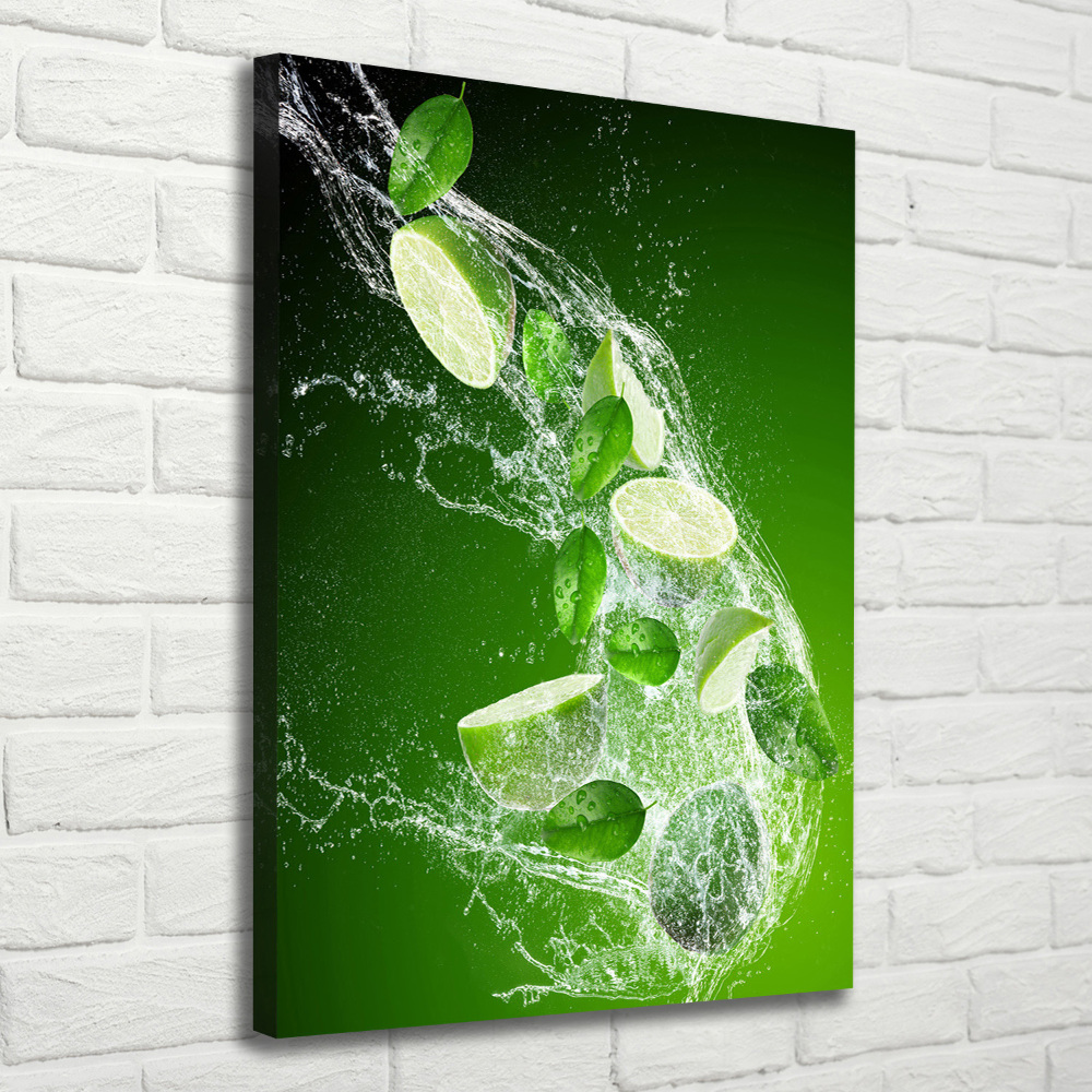 Large canvas wall art Lime