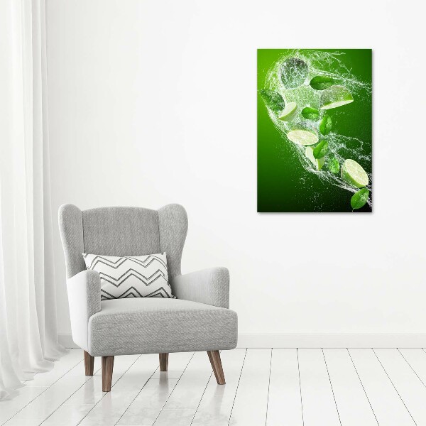 Large canvas wall art Lime