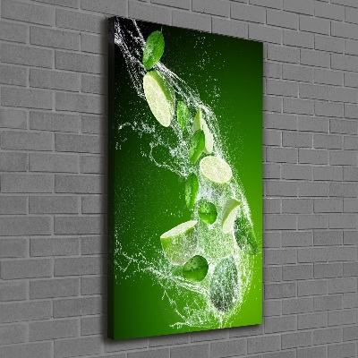 Large canvas wall art Lime