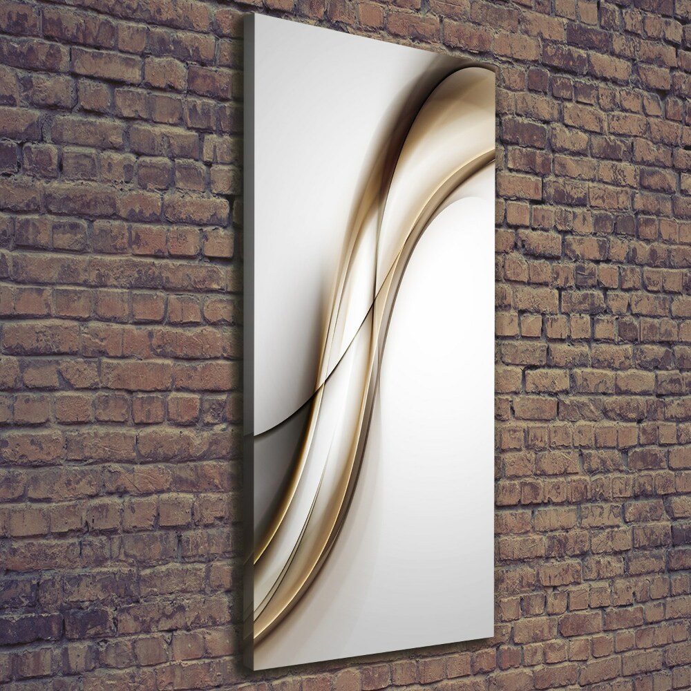 Canvas wall art Brown wave