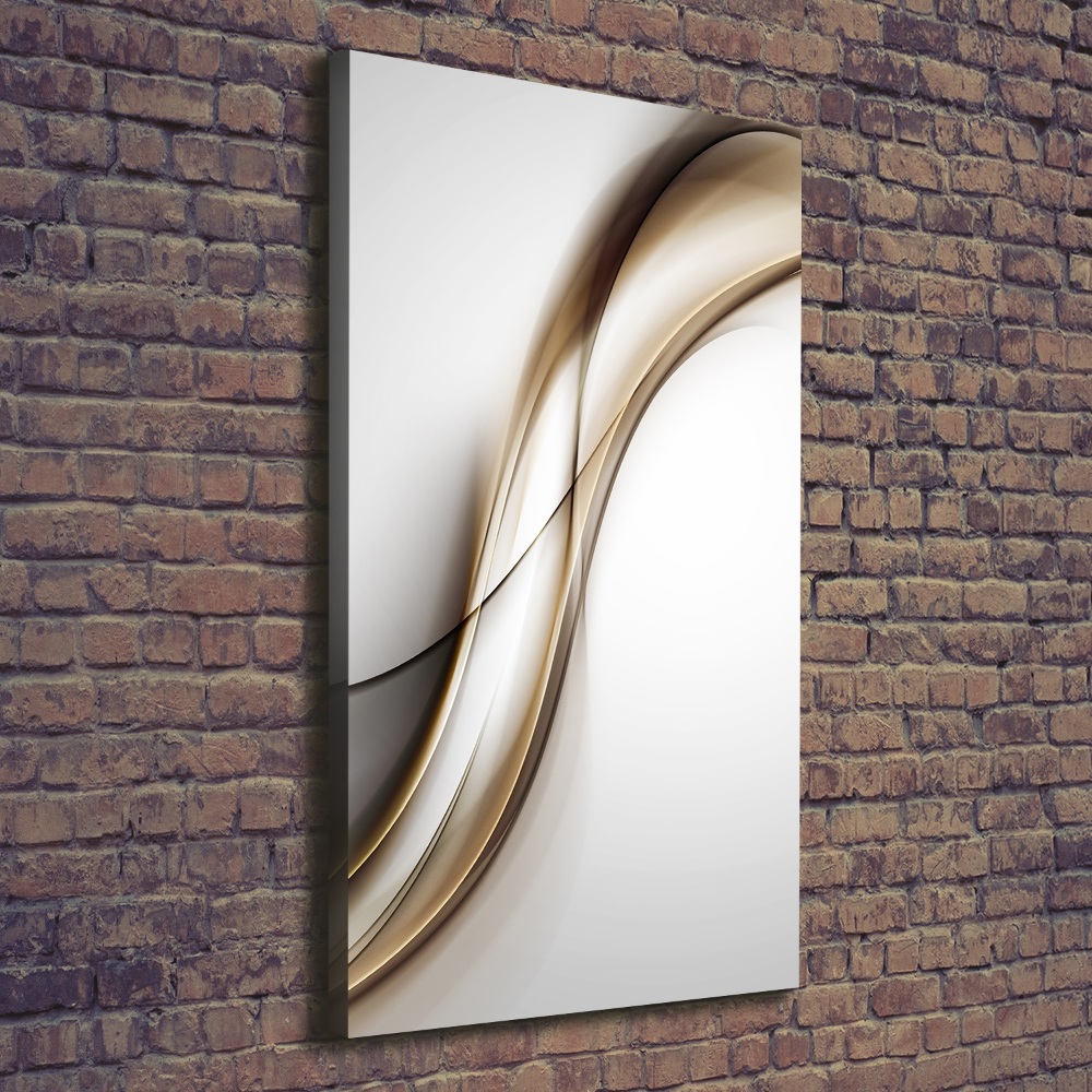 Canvas wall art Brown wave