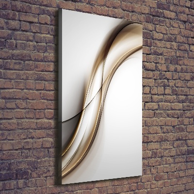 Canvas wall art Brown wave