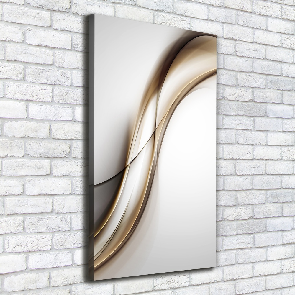 Canvas wall art Brown wave