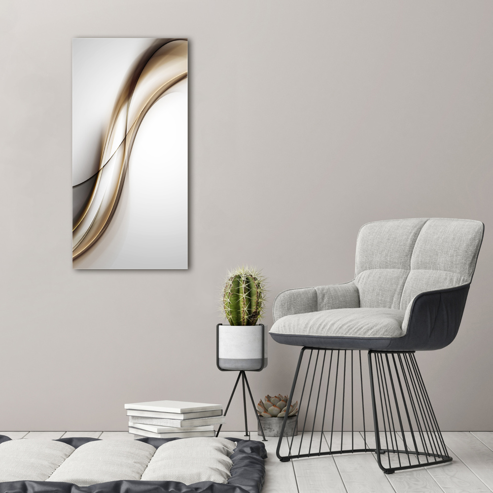 Canvas wall art Brown wave