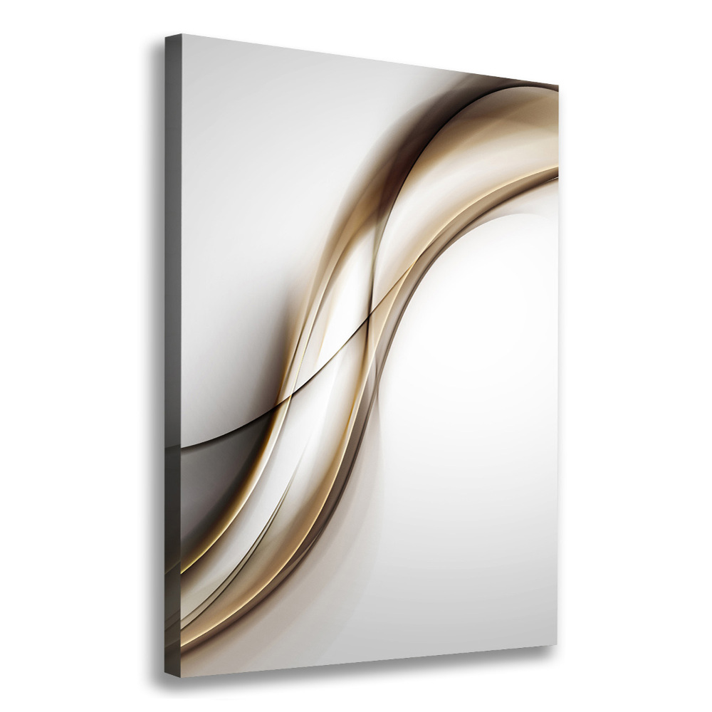 Canvas wall art Brown wave