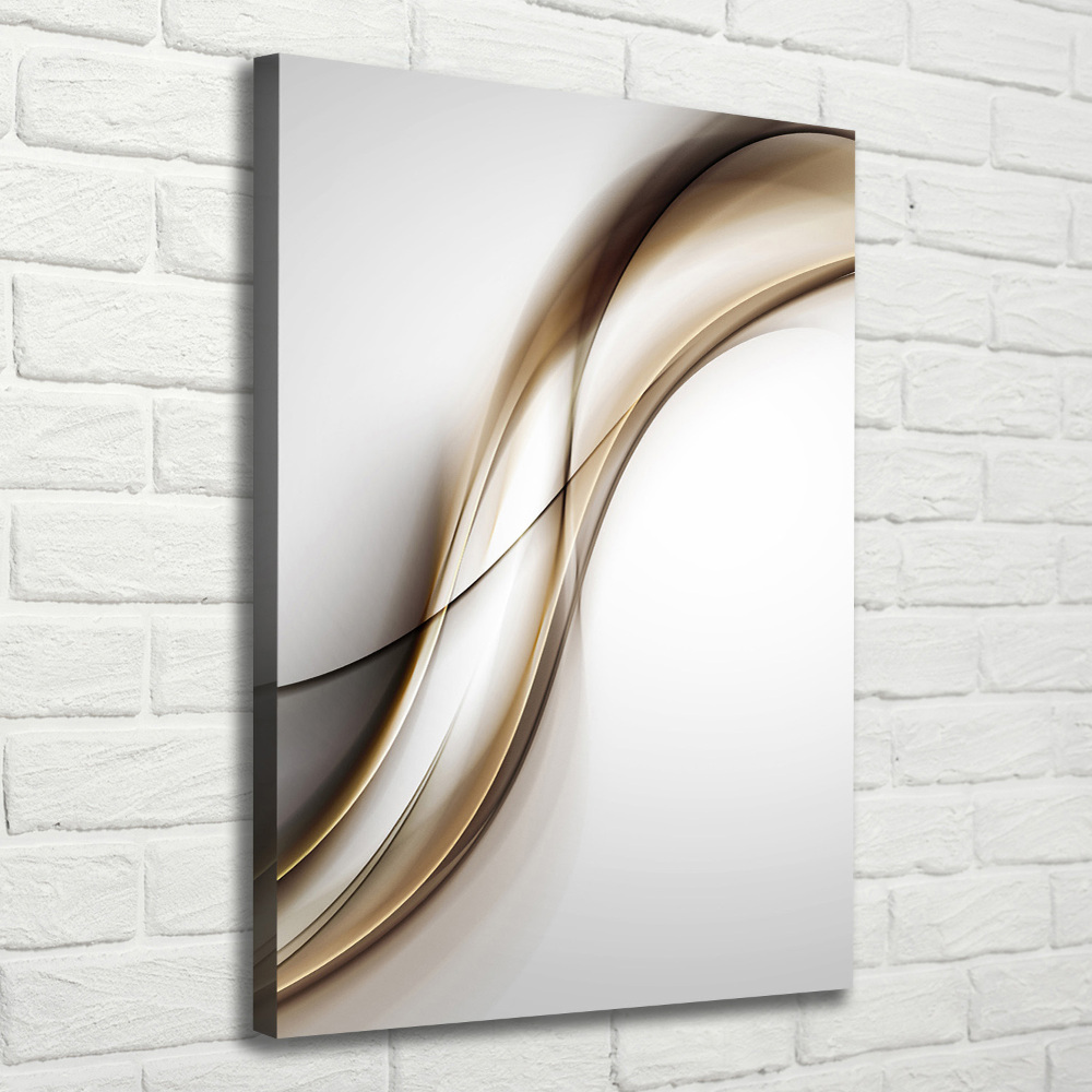 Canvas wall art Brown wave