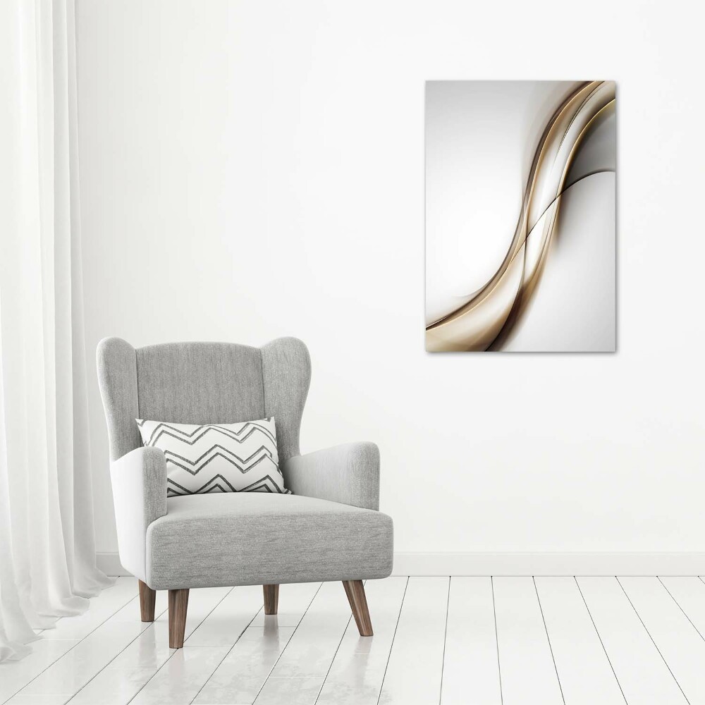 Canvas wall art Brown wave