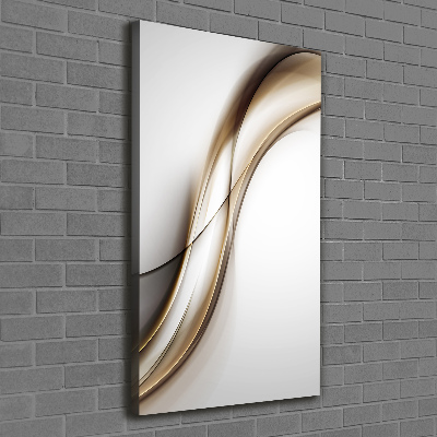 Canvas wall art Brown wave