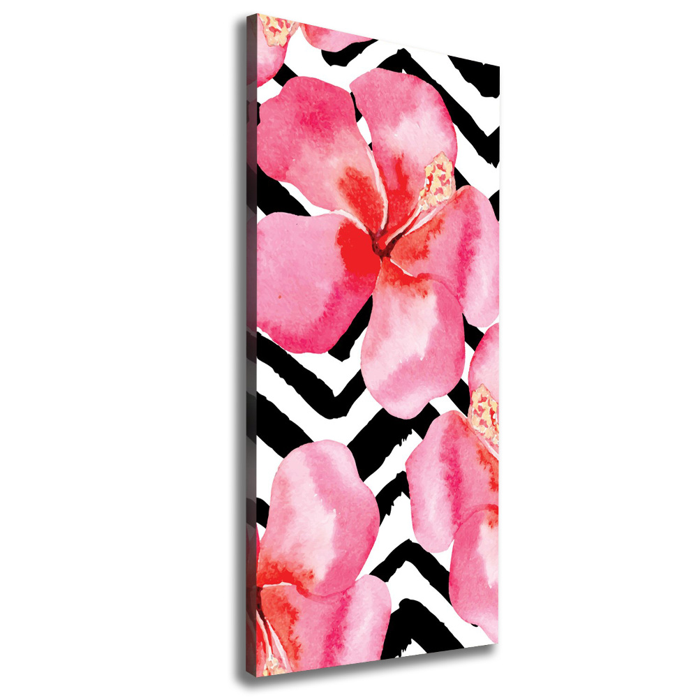 Large canvas wall art Hawaiian flowers