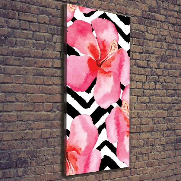 Large canvas wall art Hawaiian flowers