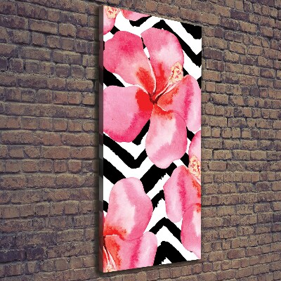 Large canvas wall art Hawaiian flowers