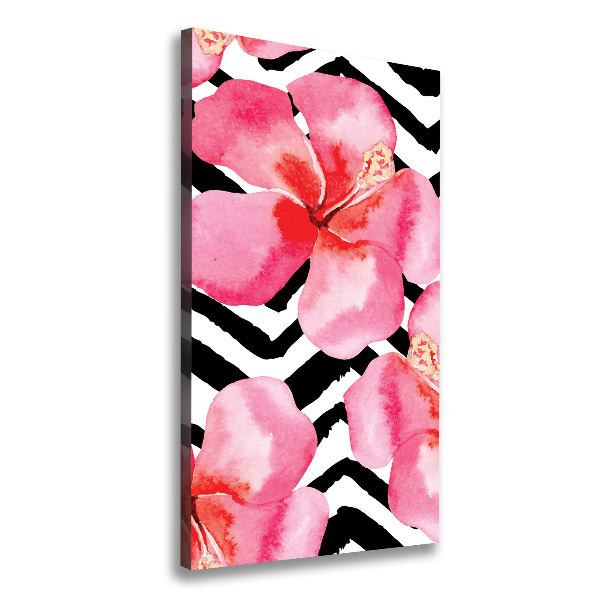 Large canvas wall art Hawaiian flowers