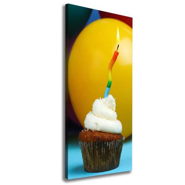 Large canvas wall art Birthday cupcake