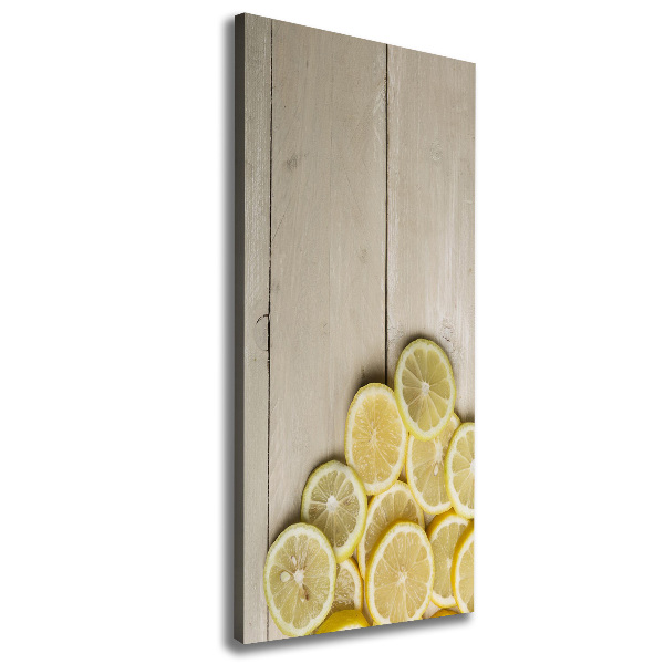 Canvas wall art Lemons on wood