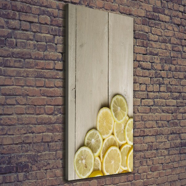 Canvas wall art Lemons on wood