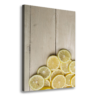 Canvas wall art Lemons on wood