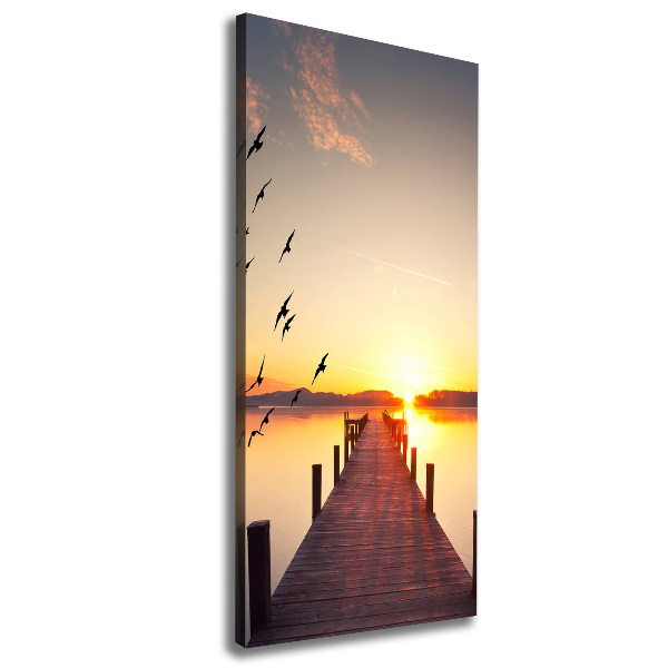 Canvas wall art Sunset pier