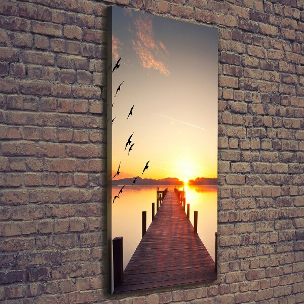 Canvas wall art Sunset pier