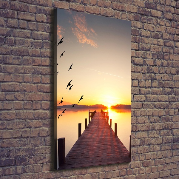 Canvas wall art Sunset pier