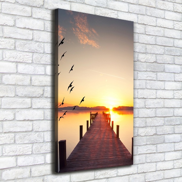 Canvas wall art Sunset pier