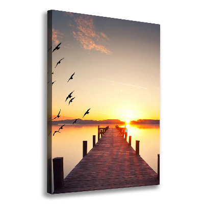 Canvas wall art Sunset pier