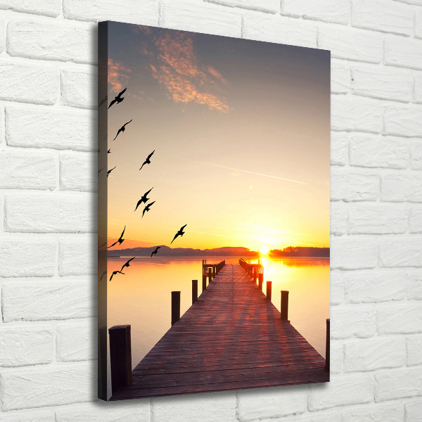 Canvas wall art Sunset pier