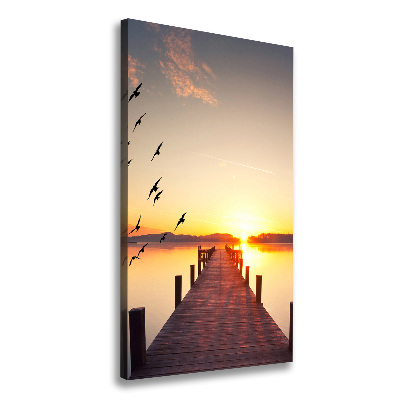 Canvas wall art Sunset pier