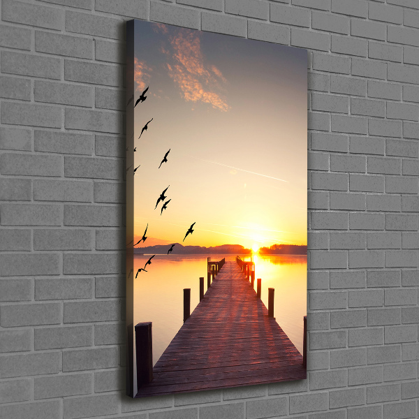 Canvas wall art Sunset pier