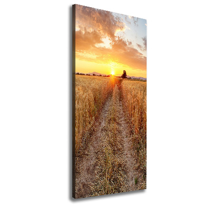 Canvas wall art Wheat field