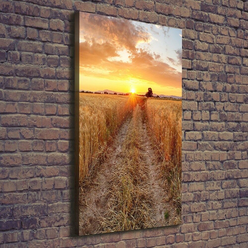 Canvas wall art Wheat field